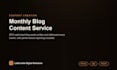 provide monthly content creation and SEO blog writing
