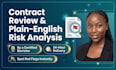 review your contract and explain risks in plain english