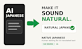 make your ai translated japanese sound natural