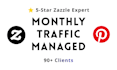 manage your zazzle pinterest traffic every month