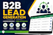 do b2b lead generation, linkedin research and email list building