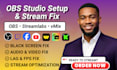 work on setup obs studio fix streamlabs vimx for twitch whatnot youtube kick