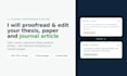proofread and edit your academic paper, thesis and journal article