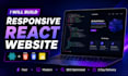 build responsive website using HTML CSS react and javascript