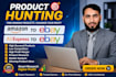 do ebay product hunting and winning product research