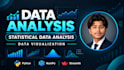 do data analysis, statistical analysis, eda and visualization