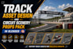 do track asset design and circuit scenery props pack in blender