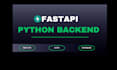 build a fast, scalable fastapi backend with python for your web app