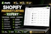 add and optimize shopify product listings