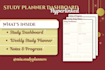 design hyperlinked study dashboard planner