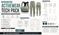 create an activewear tech pack for production and manufacturing