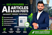 write SEO optimized ai blog posts and articles
