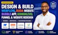 design webflow duda website build bubble app gohighlevel funnel website redesign