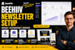 do beehiiv newsletter setup, design, email automation setup