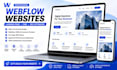 build webflow landing page cms website and seo optimized site