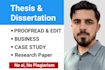 edit and proofread thesis, dissertation, and research paper