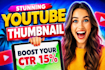 design eye catching clickbait youtube thumbnails within 2 hours