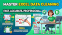 clean, format, split, merge and organize excel data