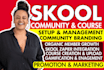 do skool community setup, course creation and migration, course upload