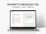 fix shopify checkout errors and payment issues