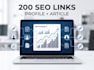 build 200 profile and article links for SEO