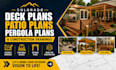 create colorado deck plans, patio plans, pergola plans and construction drawings
