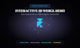 create an interactive 3d webgl hero section