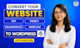 design migrate or clone wix weebly webflow joomla shopify to wordpress
