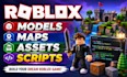 build roblox models maps assets and script roblox game