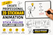 create professional 2d stickman animation and stick figure explainer videos
