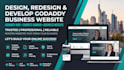 do godaddy website redesign develop business website godaddy airo connect domain