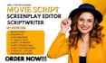 write, format movie script screenplay feature film script short film script edit