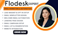 setup flodesk design email templates and automate workflow flodesk marketing VA