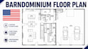 design custom barndominium floor plan, pole barn house plan and home layout