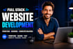 do full stack website development, front end development, backend development