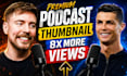 create viral podcast thumbnails in 24hrs