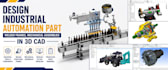 design industrial automation part welded frames, mechanical assemblies in 3d cad
