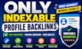 link building indexable profile backlink, increase domain rating, google ranking