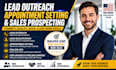 do b2b lead outreach and qualified appointment setting, sales prospecting