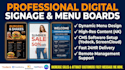 create digital signage screen content and menu boards posterbooking, yodeck