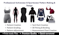 make sewing patterns for activewear, sportswear and gym clothing