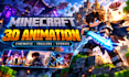 create a professional minecraft 3d animation, cinematic video,trailer