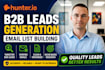 create hunter io cold email leads b2b lead generation email list building