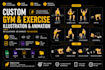 create custom gym exercise illustrations and lottie animations