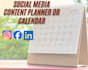create a social media content calendar and planner