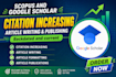 increase google scholar citation scopus publishing  article writing