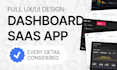 design a saas dashboard UI UX in figma