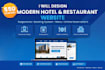 create a modern hotel and restaurant website design