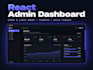 build a react admin dashboard with dark mode
