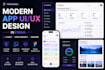 design a modern app UI UX in figma
